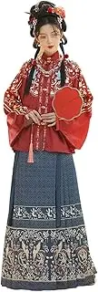 [HHCTEBEC] Chinese Style Ming Dynasty Hanfu Horse Face Skirt, for Stage Show Performances