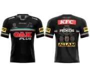 PENRITH PANTHERS 2023 NRL THREE-PEAT PREMIERS KIDS YOUTH JERSEY PLAYER NAMES