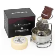 Shaving Brush Kit for Men, 4 in 1 Shaving Brushes Set Includes Badger Brown-A