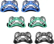 JOINPAYA 3 Pair Foot Tambourines Adult Percussion Instruments Vibrant Colors Foot Bells for Stage Performance Music Instrument Props
