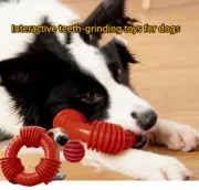 Dog Toys Rubber Bite Resistant Molar Tooth Cleaning Threaded Ring Dog Toys
