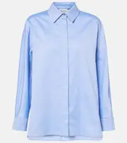 ['S Max Mara] 'S Max Mara Conero cotton shirt UK 14 blue