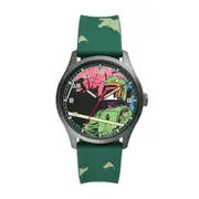 Fossil Special Edition Star Wars Boba Fett Three-Hand Green Silicone Watch SE1106 Stainless Steel 796483610569