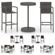 Bar Set Poly Rattan Outdoor Seat Furniture Multi Colours 3/5 Piece vidaXL