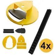 4pc Mouse Trap Flip N Slide Bucket Lid Reusable Rat Catcher Killer with Ladder