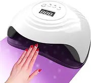 168W UV Nail Lamp for Gel Nail Polish, Professional UV Light for Nail Art, LED Lamp UV Lamp with 4 Timer Settings & Auto Sensor, Solon & Gel Nails DIY