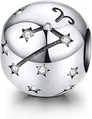 [LAMOONY] Constellation Charm 925 Sterling Silver Birthday Charm Anniversary Charm Love Charm Faith Charm for Pandora Charm Bracelet