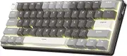 RK ROYAL KLUDGE RK61 Plus Mechanical Keyboard, 60% Percent Wireless Gaming Keyboard with USB Hub, Bluetooth/2.4Ghz/Wired RGB Hot Swappable PC Keyboard for Win/Mac/Android, Tactile Pale Green Switches