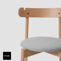 在飛比找momo購物網優惠-【HOLA】PODIUM PLUS櫸木餐椅 淺木 綠色