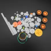 1 Set 0.5M 71 kind Plastic Gear Reduction Bilayer Pinion Spur Belt Tire 78 Piece