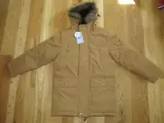 Swiss Tech NEW Brown Insulated Jacket Parka Faux Fur Hood Boys L (10-12) 12-d