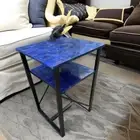 24" Elegant Custom Design Sofa Side End Table Square Lapis Lazuli Coffee Table