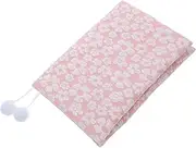 CAXUSD Pink Floral Fabric Book Sleeve Protector for Journals Notebooks and Textbooks Washable User Friendly Design Versatile for Students and Book Lovers