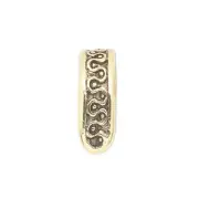 Art Deco Antique Gold Plated Fancy Scroll Ice Pick Pinch Pendant Bail 14x13mm