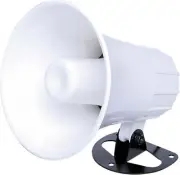 Redback 8 Ohm 15W PVC Weatherproof Plastic PA HornSpeaker White PVC Construction