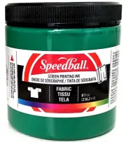 SPEEDBALL FABRIC Screen Printing Ink 8 Ounce #4564 GREEN T-Shirts FAST FREE SHIP