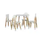 5 Piece Kids Table And Chairs Set Children Activity Study Play Desk