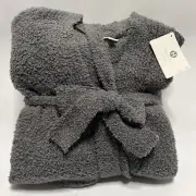 Hotel Collection Luxe Knit Robe Size Small/Medium Dark Gray Soft Cozy Bath Robe