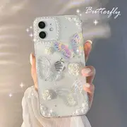 3D Butterfly Transparent Phone Case - iPhone 13 Pro Max / 13 Pro / 13 / 13 mini / 12 Pro Max / 12 Pro / 12 / 12 mini / 11 Pro Max / 11 Pro / 11 / SE / XS Max / XS / XR / X / SE 2 / 8 / 8 Plus / 7 / 7 Plus Butterfly - Transparent - iPhone 12 Pro Max