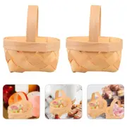 20Pcs Mini Woven Candy Baskets Gift Wrapping Baskets Natural