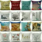Decor18"*18" Throw Sofa Linen Case Cotton Home Waist Pillow Cushion Cover Cover