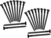 ARTIBETTER 20pcs Screw Bolt Key Hexagonal Mounting Woodworking Head Lag Bolts ￼￼￼ Deck Screws Fix Fastening Timber Black Deck Carbon Lag Fixings Steel for Head Outdoor Black Carbon Steel