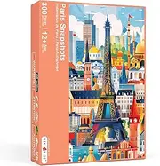 Paris Snapshots, 300 Pieces Jigsaw Puzzles, Moderate Challenge, Family Game Nights, Finish Size 20.5 * 15.0 in