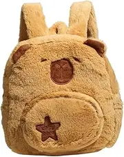 NOLITOY Cycling Backpack Backpacks Mini Backpack Capybara Car Accessories Animal Backpack Capybara Backpack for School Capybara School Bag Capybara Student Backpack Plush Chocolate