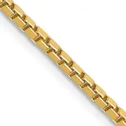 14K Yellow Gold 16 Inch 1.9mm Box With Lobster Clasp Chain