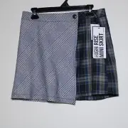 Almost Famous Womens Plaid Mini Skirt 90s Preppy Gunge Size Medium M