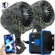 TJ4-W Waterproof Amplifier 4" Motorcycle Bluetooth Stereo Speakers Handlebar