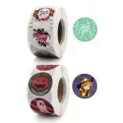 Halloween Series Theme Stickers Piece Colorful Gifts Sealing Label Stickers