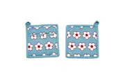 IDC Homewares Set of 2 Cotton Bud Blue Pot Holders