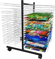 Art Drying Rack,Classroom Drying Rack,(40 Tiers) Metal Art Work Storage Display Rack,Easel Space Saving Rack for Drying Oil Paintings and Watercolors, Displaying Handicrafts