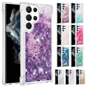 For Samsung S25 Ultra Plus S24FE S23 S22 S21 Case Shockproof Liquid Glitter Cove