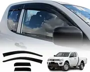 OAD4X4 Weathershields Compatible with Mitsubishi Triton Extra Cab 2006-2015, Weather Shields Window Visors Wind Deflectors Sun Rain Guard 4PCS Set