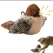 Cat Toy with Sounds: Chirping Bird, Interactive, Flapping Movements