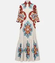 [La DoubleJ] La DoubleJ Artemis printed cotton shirtdress UK 14 multicoloured