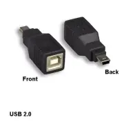 KNTK USB 2.0 Mini B 5Pin Male to Type B 5Pin Female Adapter Camera PDA MP3 Data