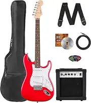 Fender Squier Stratocaster - Torino Red Bundle with Amplifier, Gig Bag, Strap, Instrument Cable, Picks, and Austin Bazaar Instructional DVD
