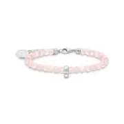 Thomas Sabo Charm Member Club Club - Charmista Charm Bracelet - Silver & Rose Quartz (16 - 19cm)
