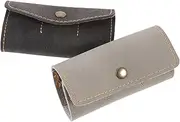 HOMSFOU Pu Leather Memory Card Case Box 2-in-1 Game Card Holder Portable Durable