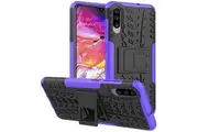 Samsung Galaxy A70 Case, Shockproof Heavy Duty Tough Kickstand Protective Rugged Case Cover (Purple)