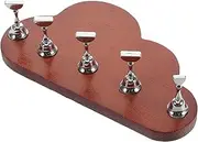 Ipetboom Manicure Practice Base False Nails Fake Nails Nail Holder for Painting Nail Artificial Nail Support Rack Nail Holder Stand Nail Tip Holder Fake Nail Organizer Alloy Brown