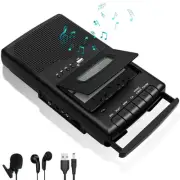 Cassette Player & Recorder with USB Lapel Microphone - USB Player & Portable ...