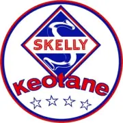 Skelly Oil Co. KEOTANE New Steel Sign: 24" Dia. Round Made in USA