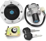 Ignition Barrel Key Switch for Suzuki GS500 GSF400 GSF250 for Bandit GK7AA 250 77A VS/S GSX400 GK79A Impulse Fuel Gas Cap Ignition Switch Seat Lock Key Kit Motor Ignition Key Switches