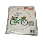 Dimensions Counted Cross Stitch Kit Bicycle Enjoy the Ride 6" Hoop New