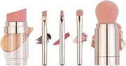 Travel Makeup Brushes Set, 5-in-1 Foundation/Eyebrow/Lip/eyeshadow/loose Powder Applicator, Portable Beauty Tools For Women Facial Cosmetics Makeup Brush Set
