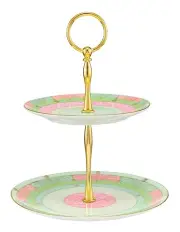 [Maxwell & Williams] Wicked Pink Goes Good With Green 2 Tiered Cake Stand Elphaba Gift Boxed